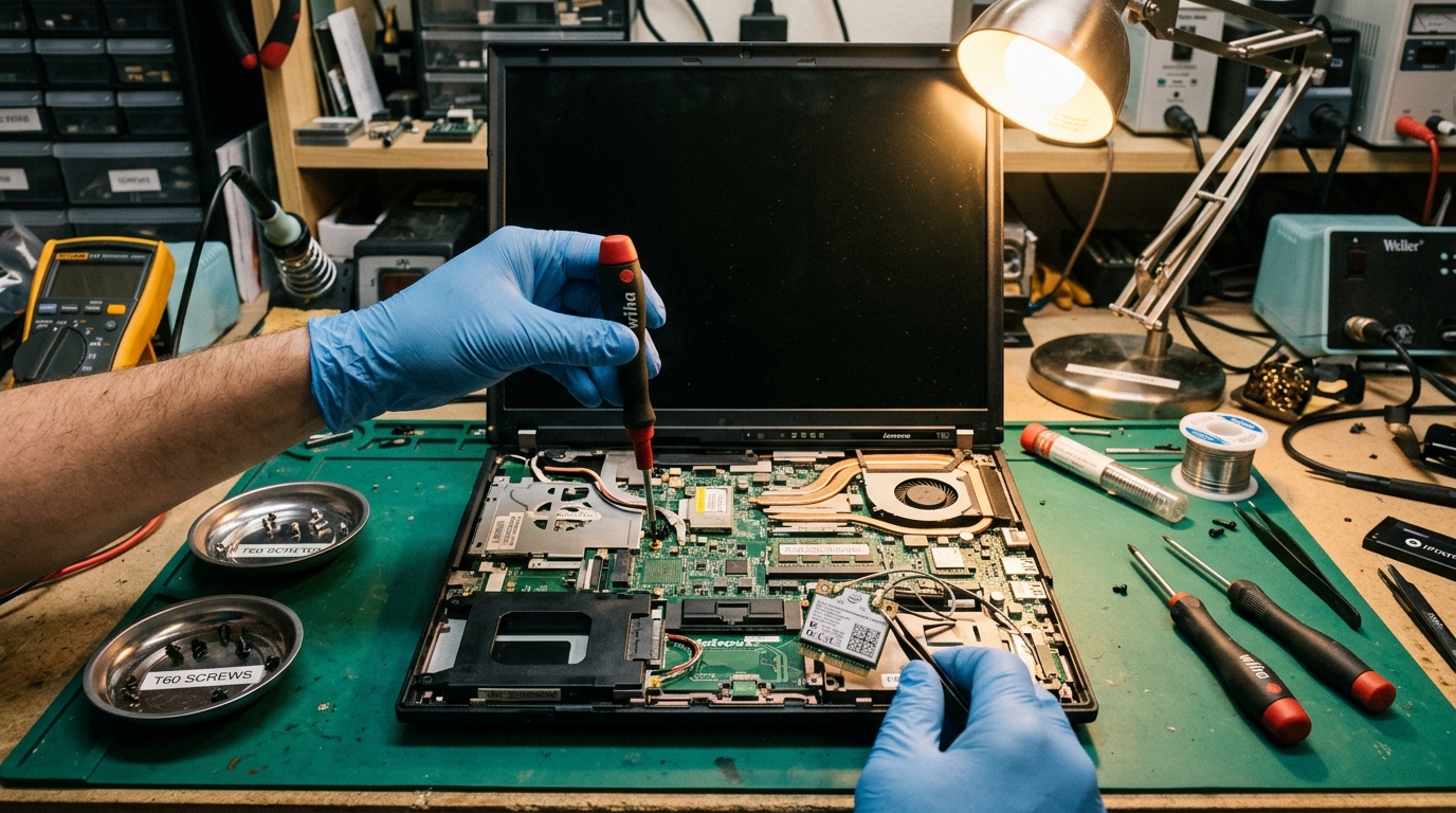 DIY airgapped Bitcoin laptop internal hardware teardown