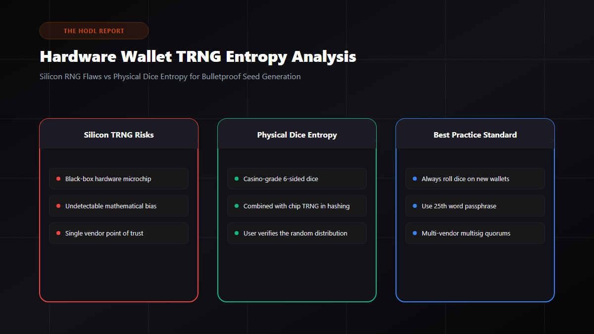 Hardware Wallet RNG Entropy Breakdown Diagram