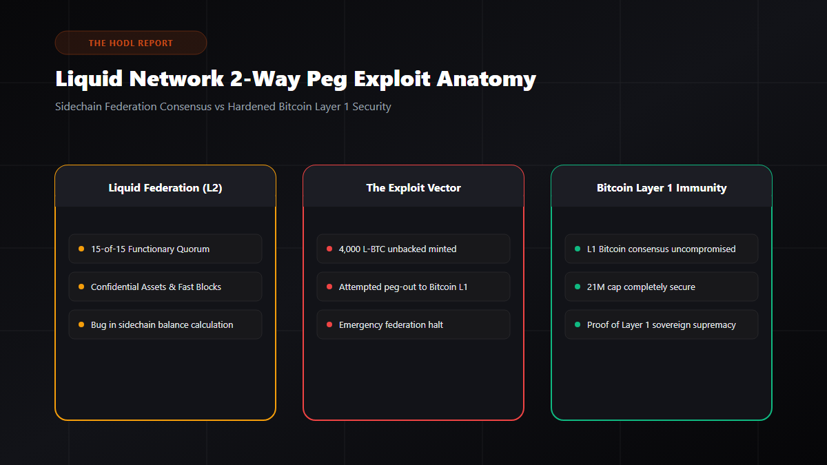 Liquid Sidechain 2-Way Peg Exploit Architecture Diagram