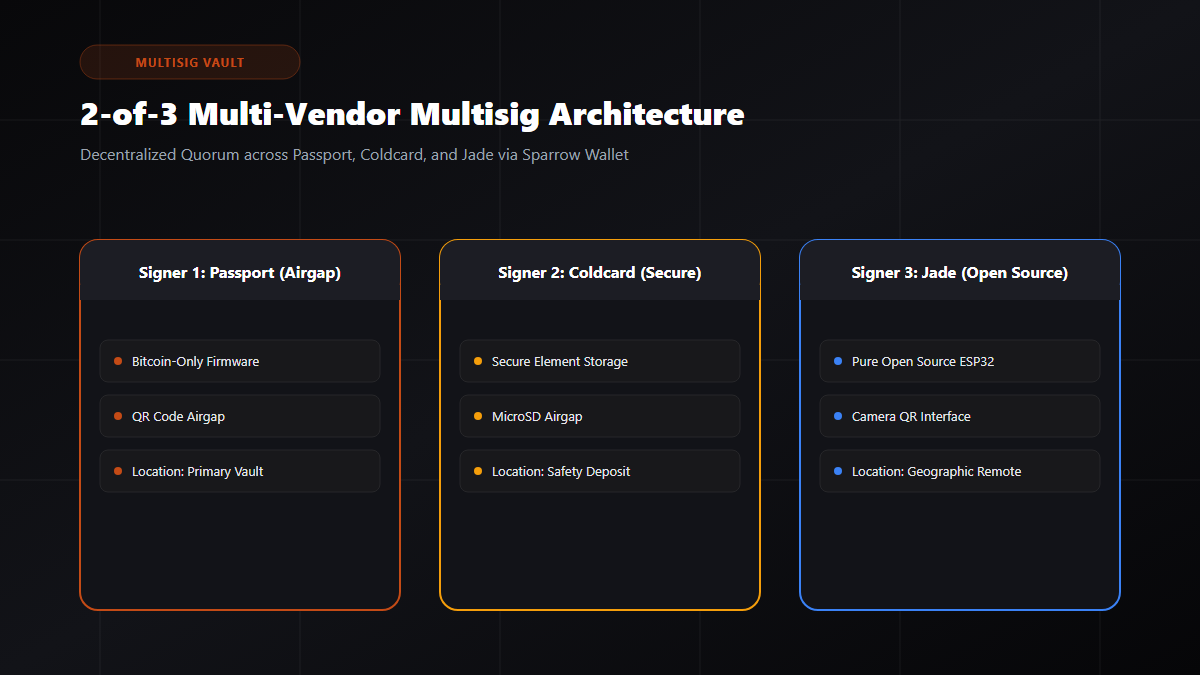 2-of-3 Multi-Vendor Multisig Architecture Diagram